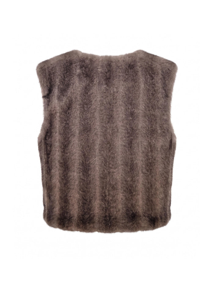 Edelweiss Faux Fur Gilet - Mink