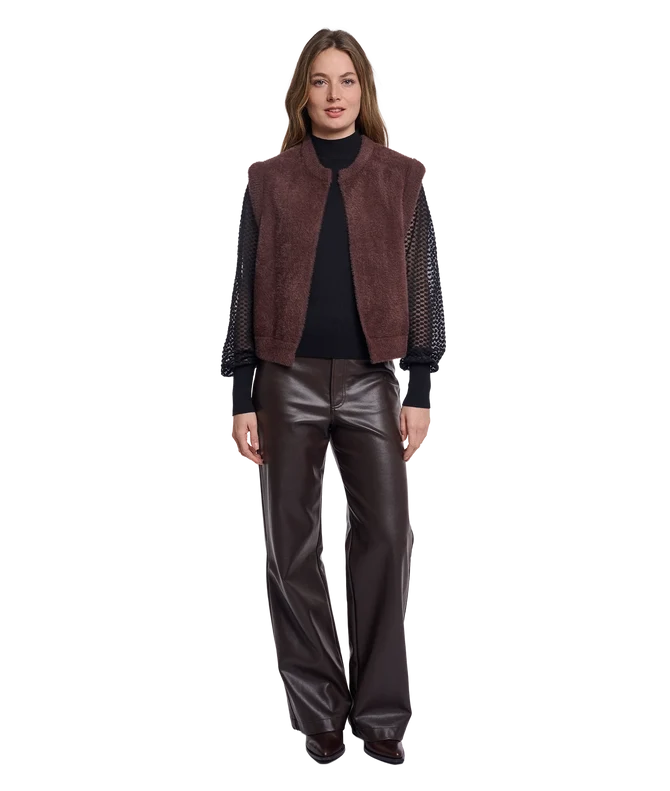 Elona Short Waistcoat - Coffee Roast