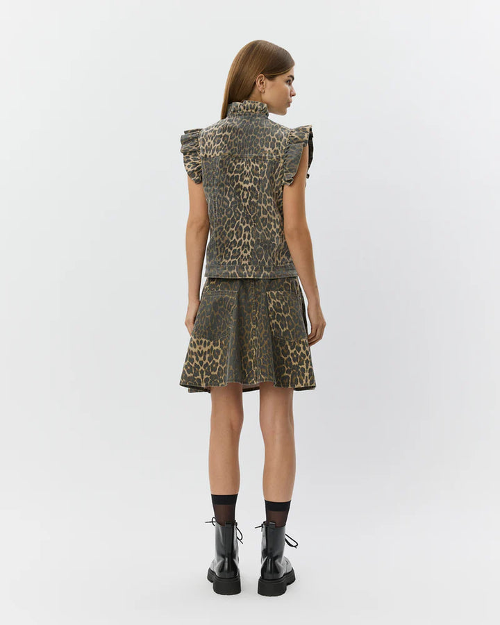 Farahsw Leo Vest - Light Brown Leopard