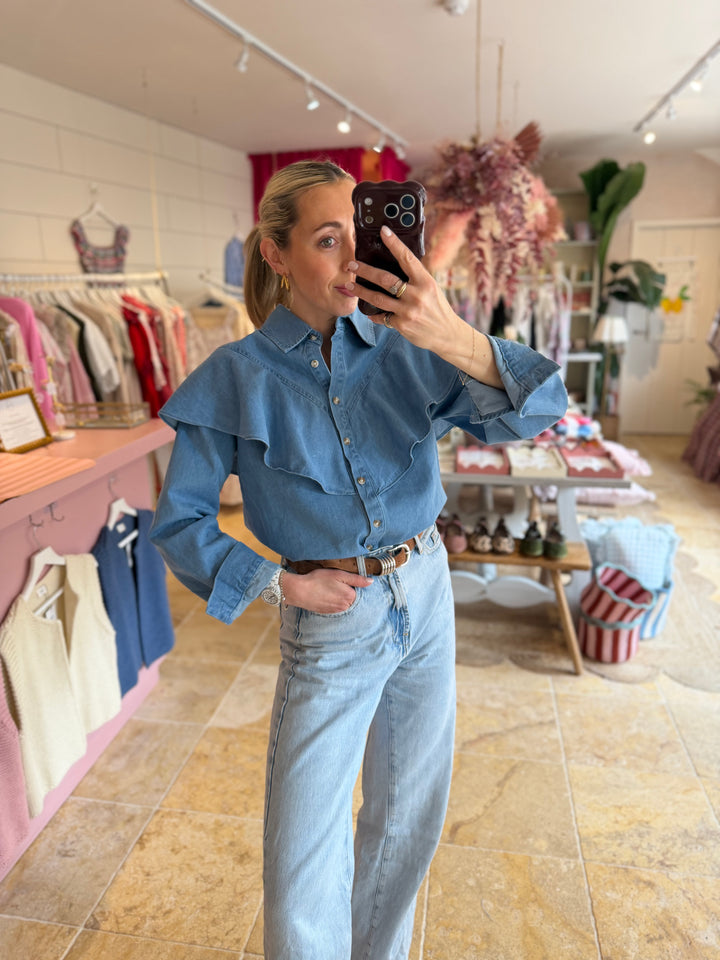 Billy Frill Denim Blouse