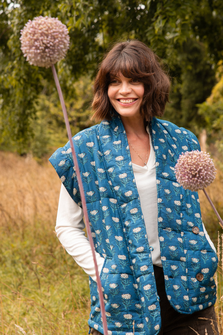 Evie Jacket in Navy Flower