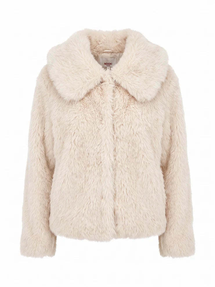 Galaxy Faux Fur Jacket - Cream