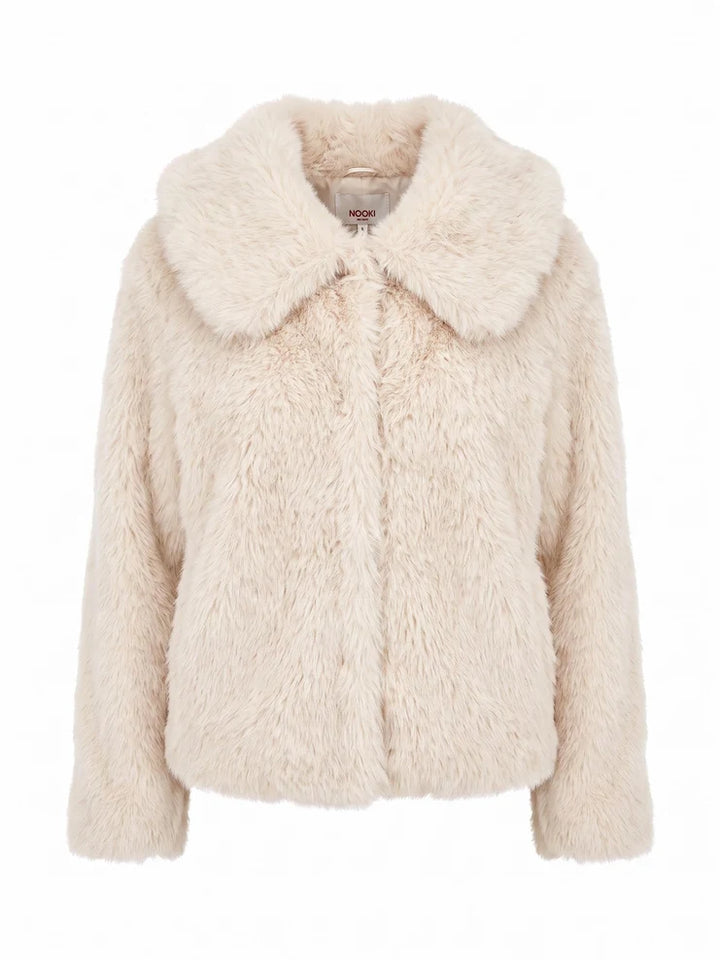 Galaxy Faux Fur Jacket - Cream