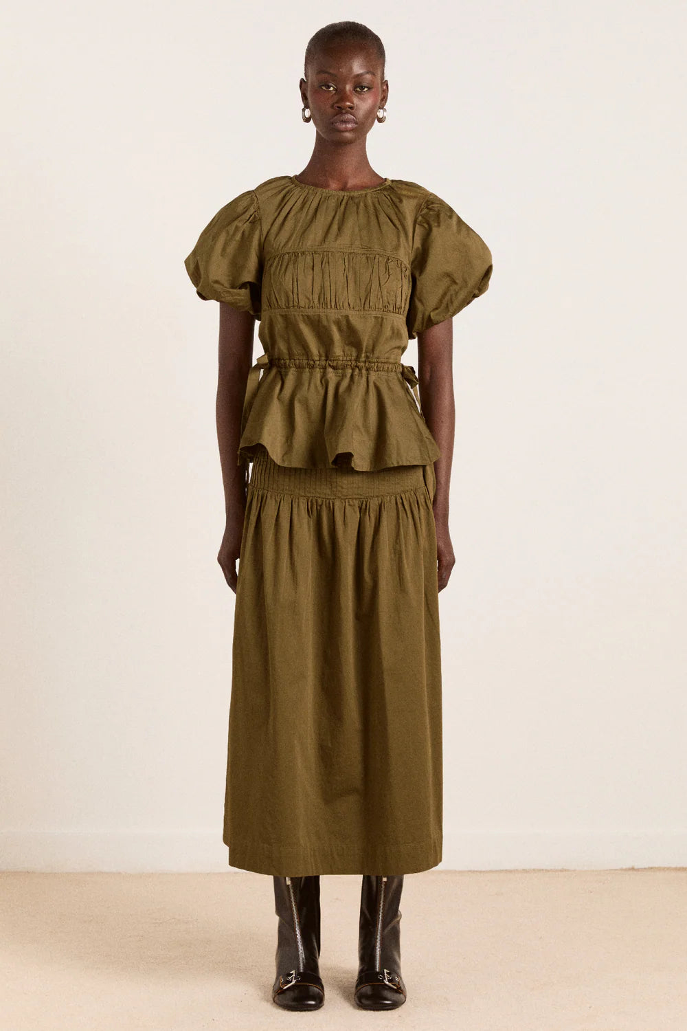 Josie Midi Skirt - Olive