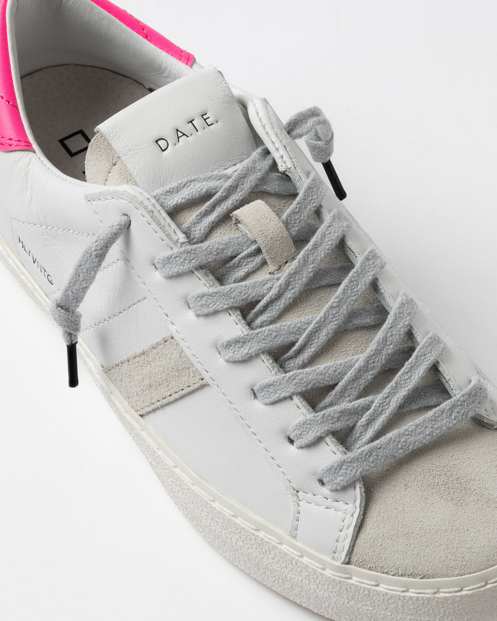 Hill Low Vintage Calf White-Fuxia