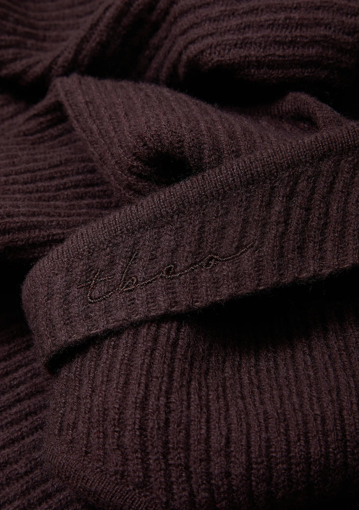 Merino Wool Hood Brown