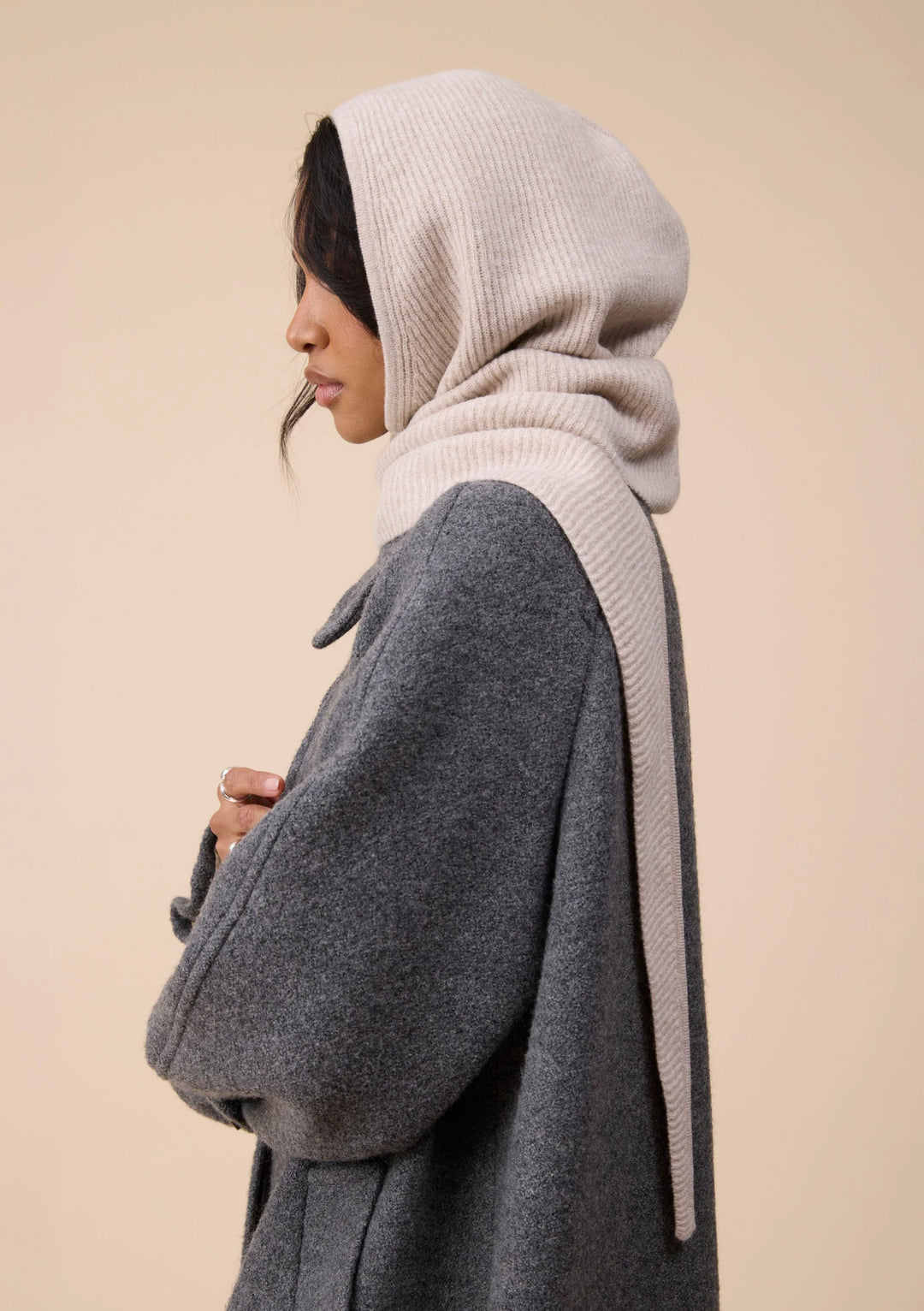 Merino Wool Hood Oatmeal