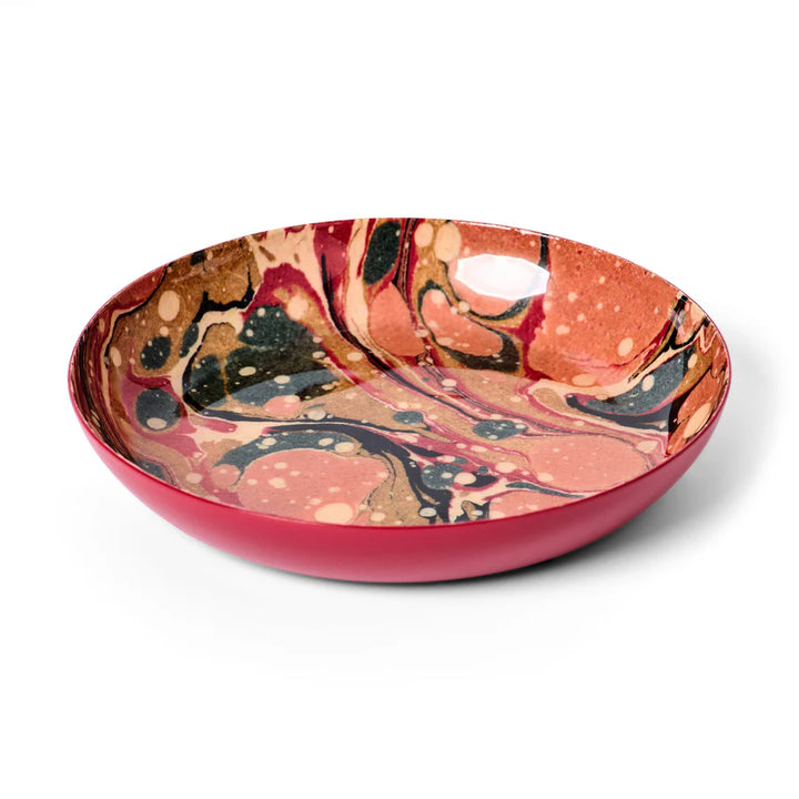 Round Enamel Tray - Marbled
