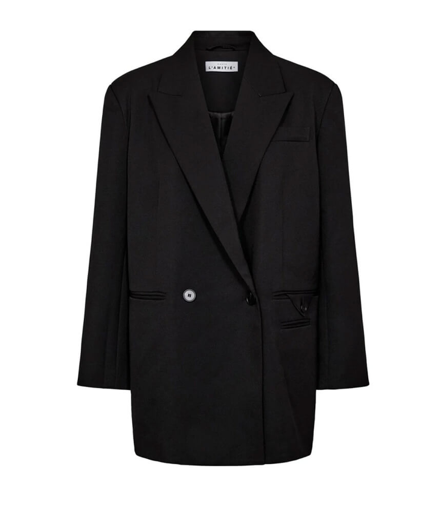 Premiere Overlap Blazer - Black