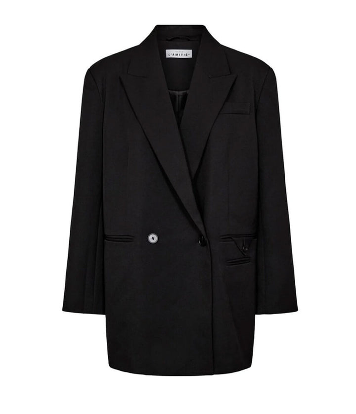 Premiere Overlap Blazer - Black