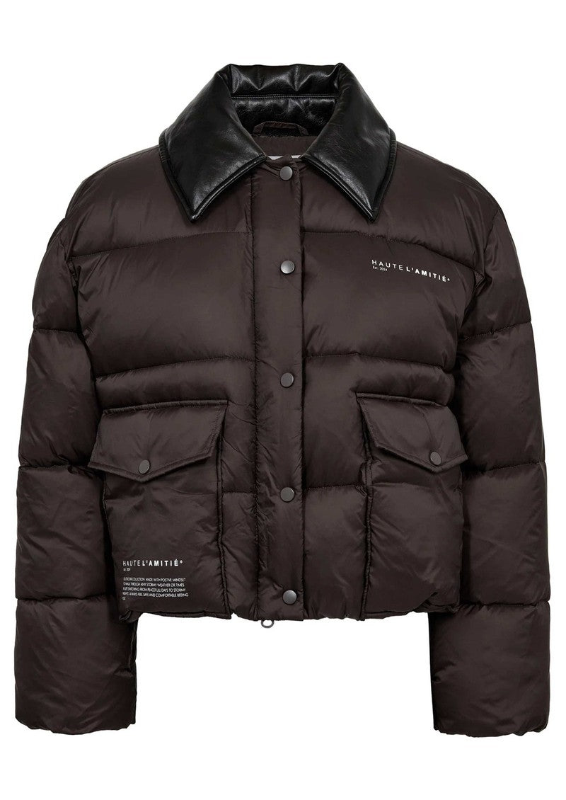 Climb Crop Pocket Jacket - Dusty Mocca