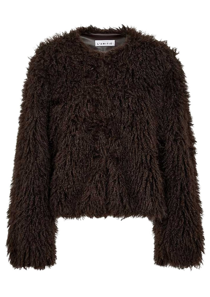 Lagotta Crop Fur Jacket - Mocca