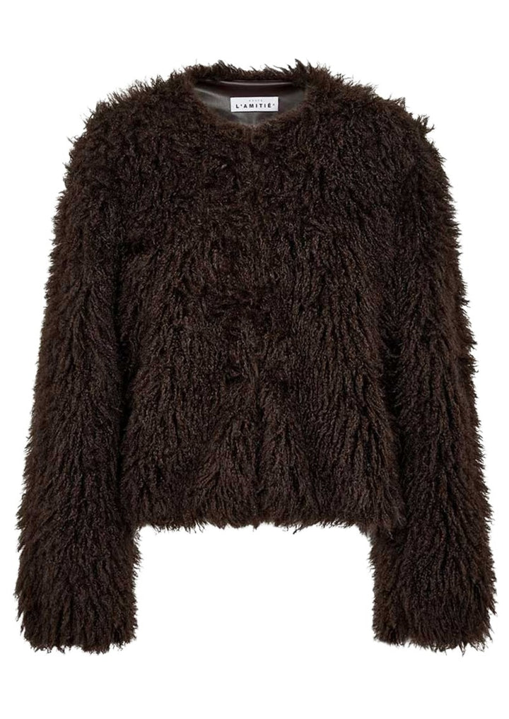 Lagotta Crop Fur Jacket - Mocca