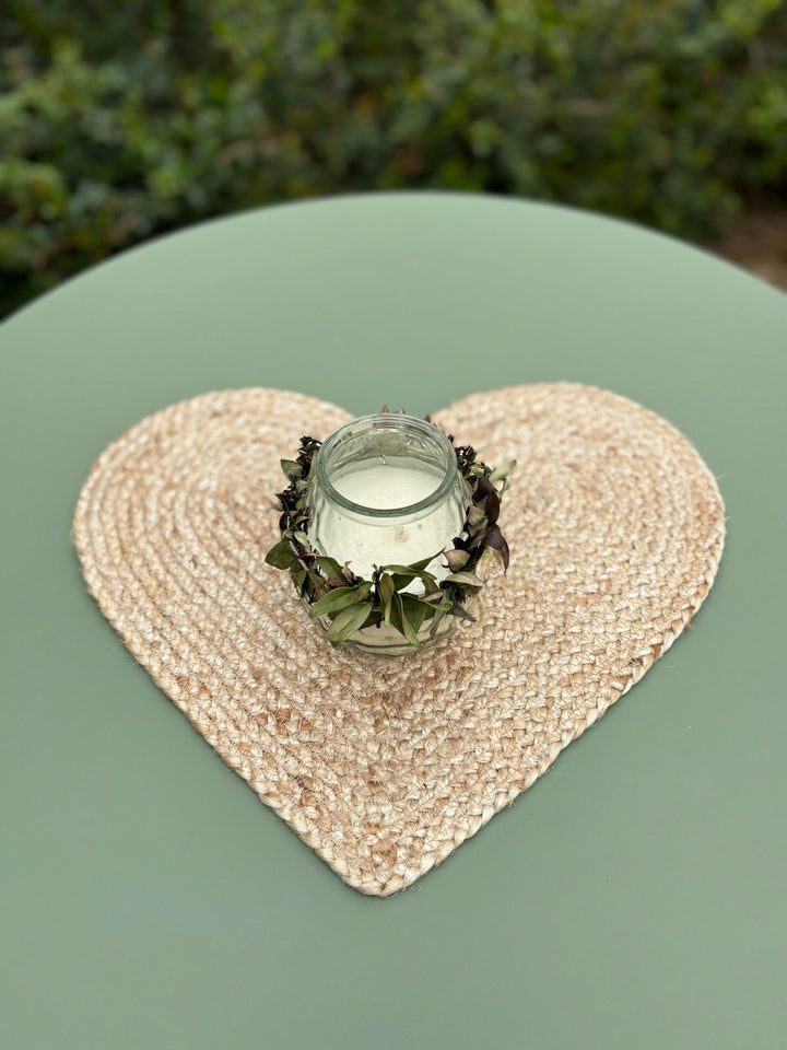 Natural Jute Heart Placemat