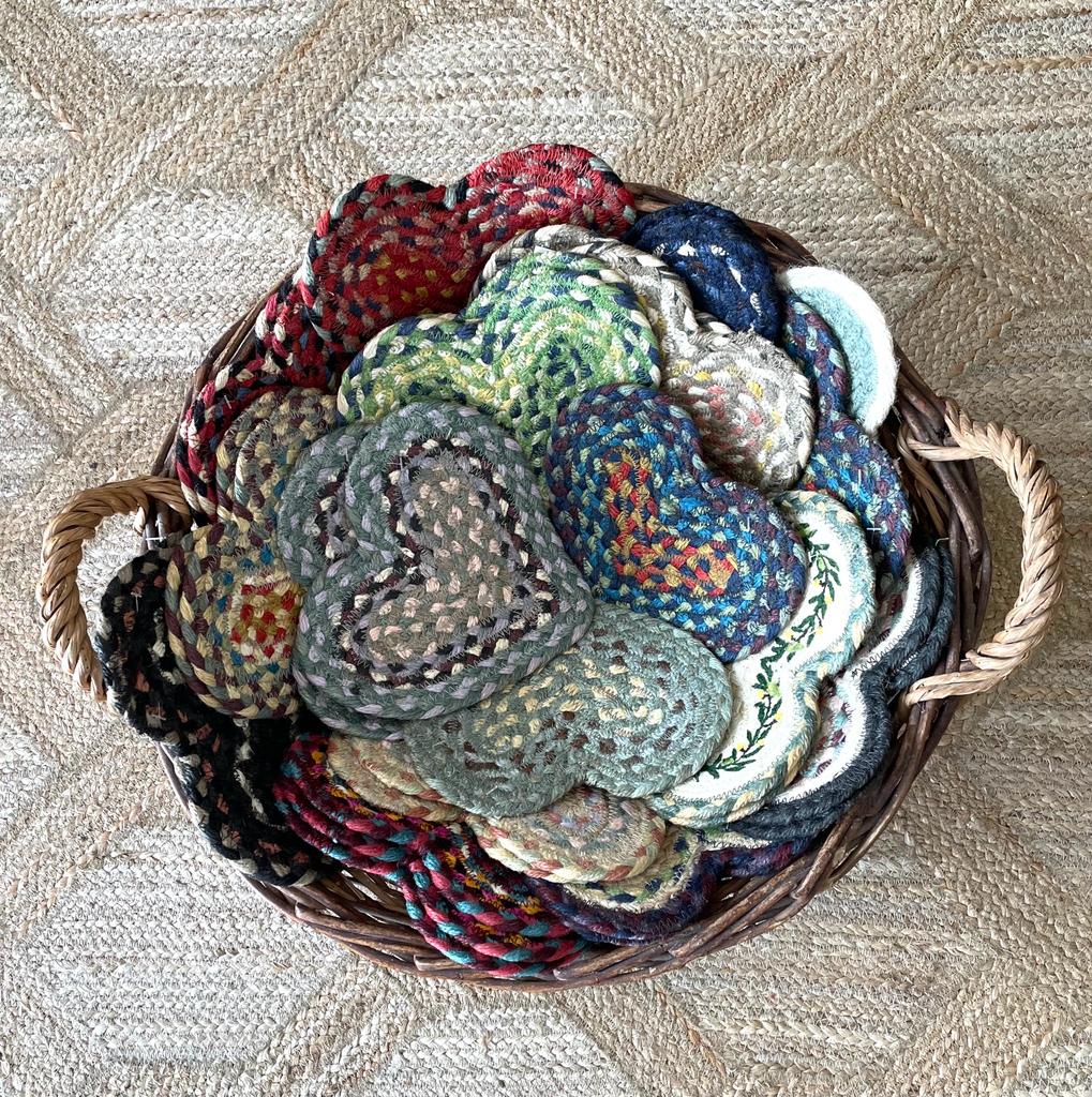 Seaspray Jute Heart Coaster