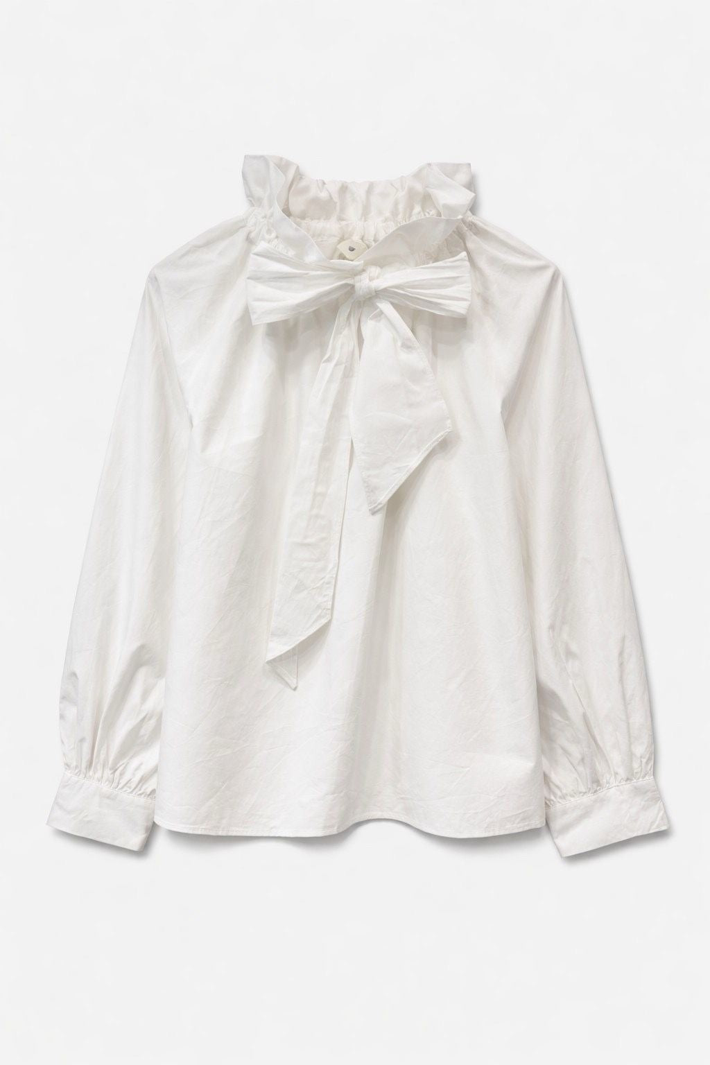 Constance White Tie Neck Blouse