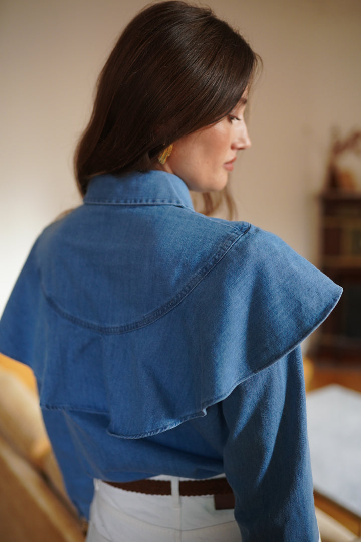Billy Frill Denim Blouse