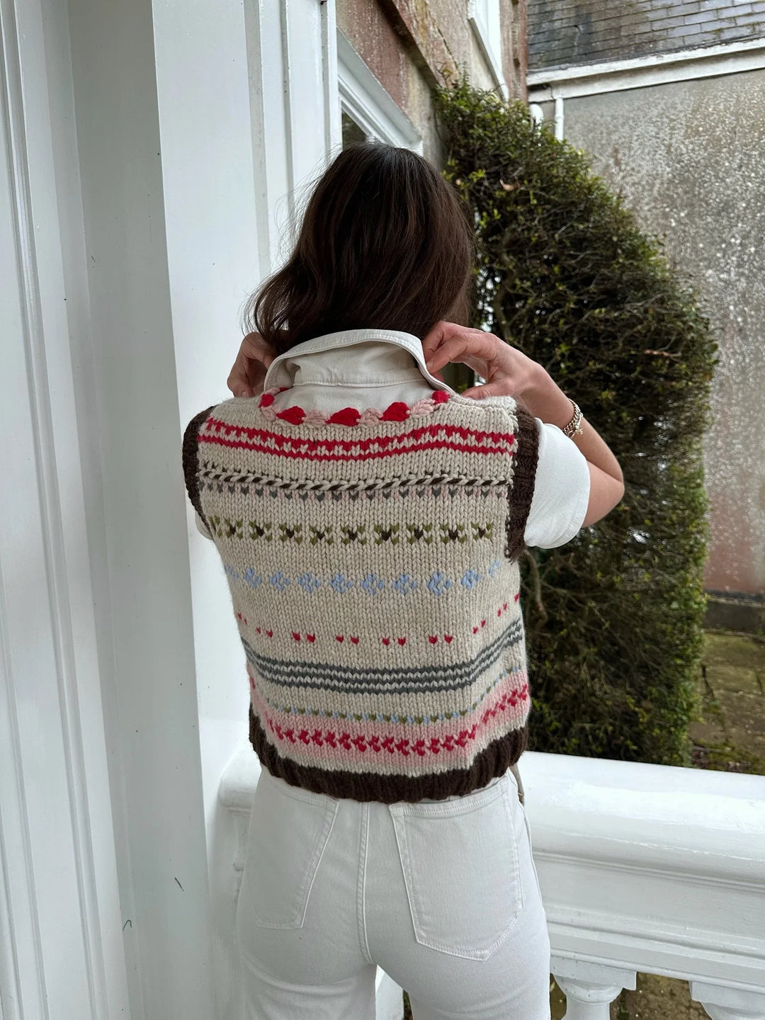 Quito Folk Waistcoat - Espress/Cam/Bloo