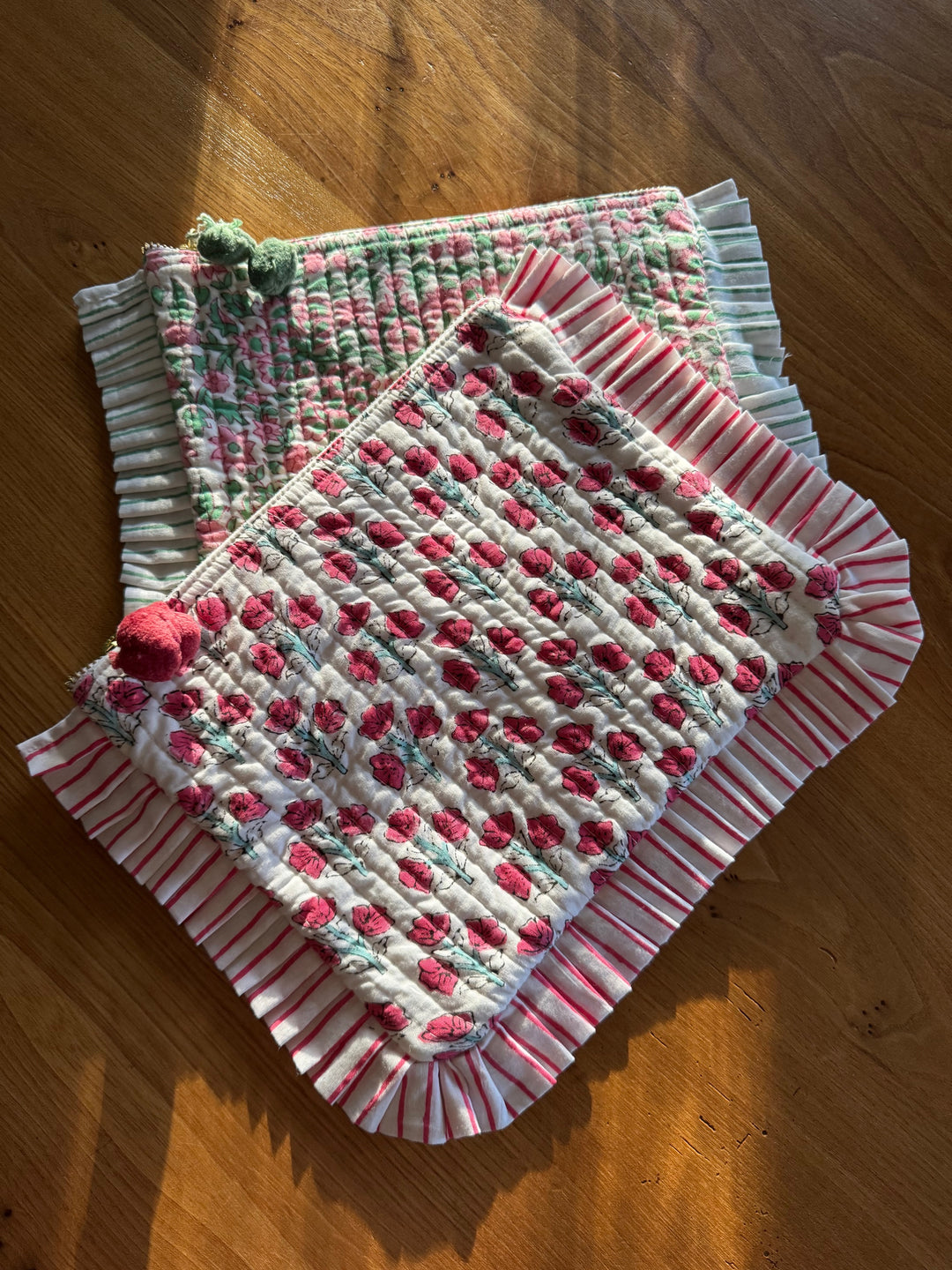 Millie Frill Pouch - Little Red Flower