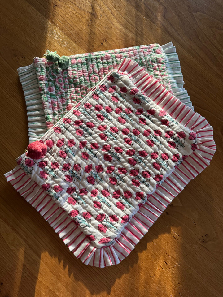 Millie Frill Pouch - Little Red Flower