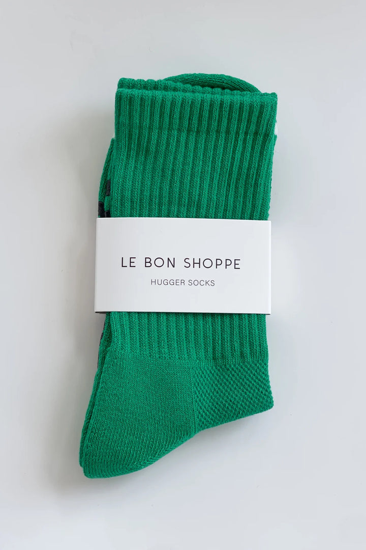 Hugger Socks - Kelly/Black
