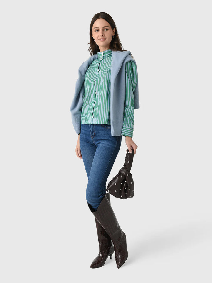 Iza Shirt - Green Stripes