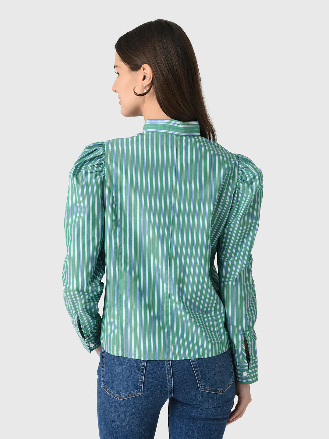 Iza Shirt - Green Stripes