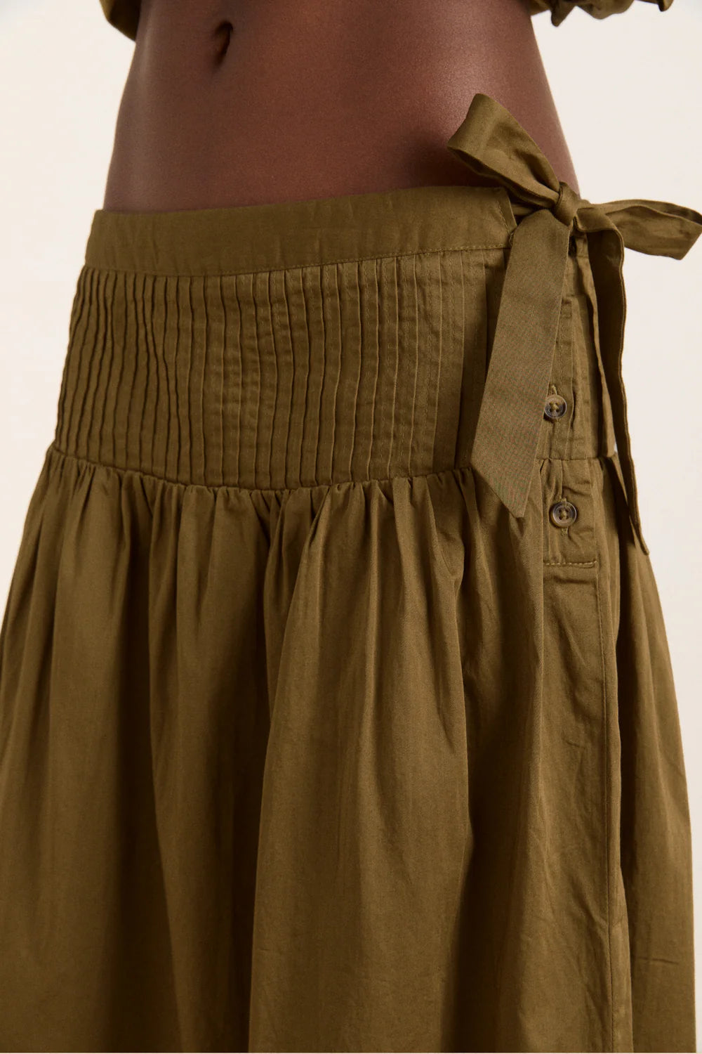 Josie Midi Skirt - Olive