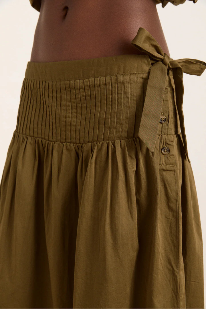 Josie Midi Skirt - Olive