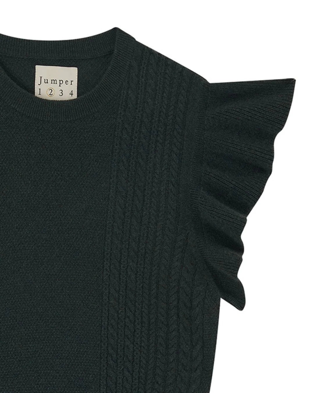 Ruffle Cable T-Shirt - Khaki Breen