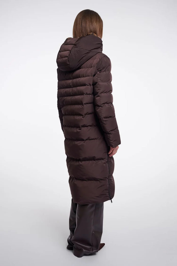 Keila Fur Coat - Peated Brown Leopard