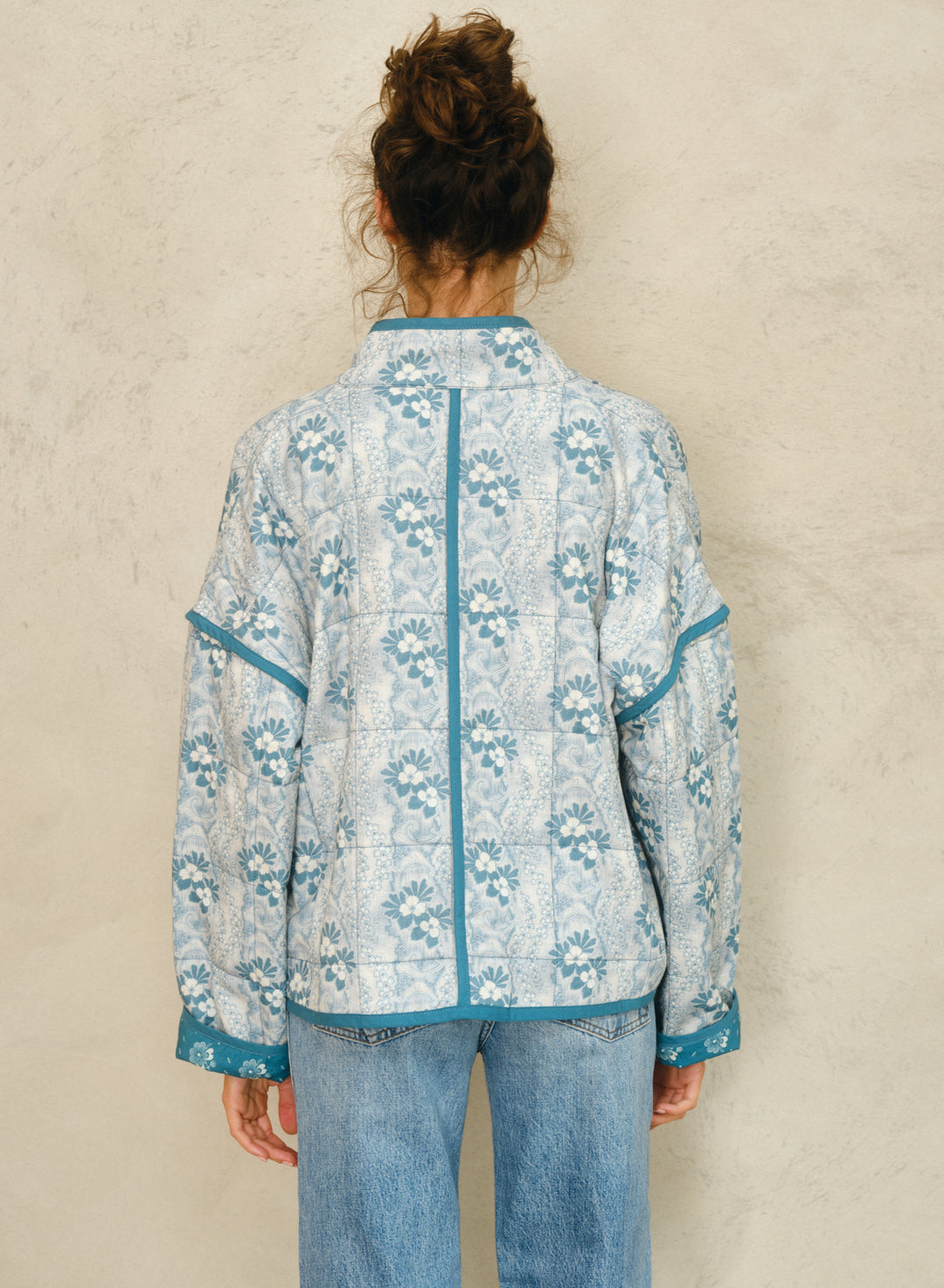 Lana Print Jacket Blue