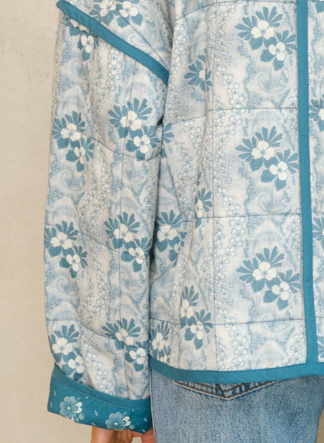 Lana Print Jacket Blue