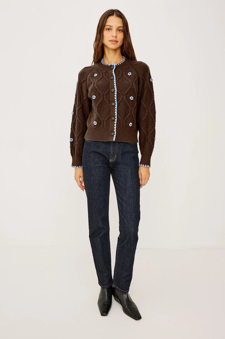 Laurie Cardigan - Walnut Daisy