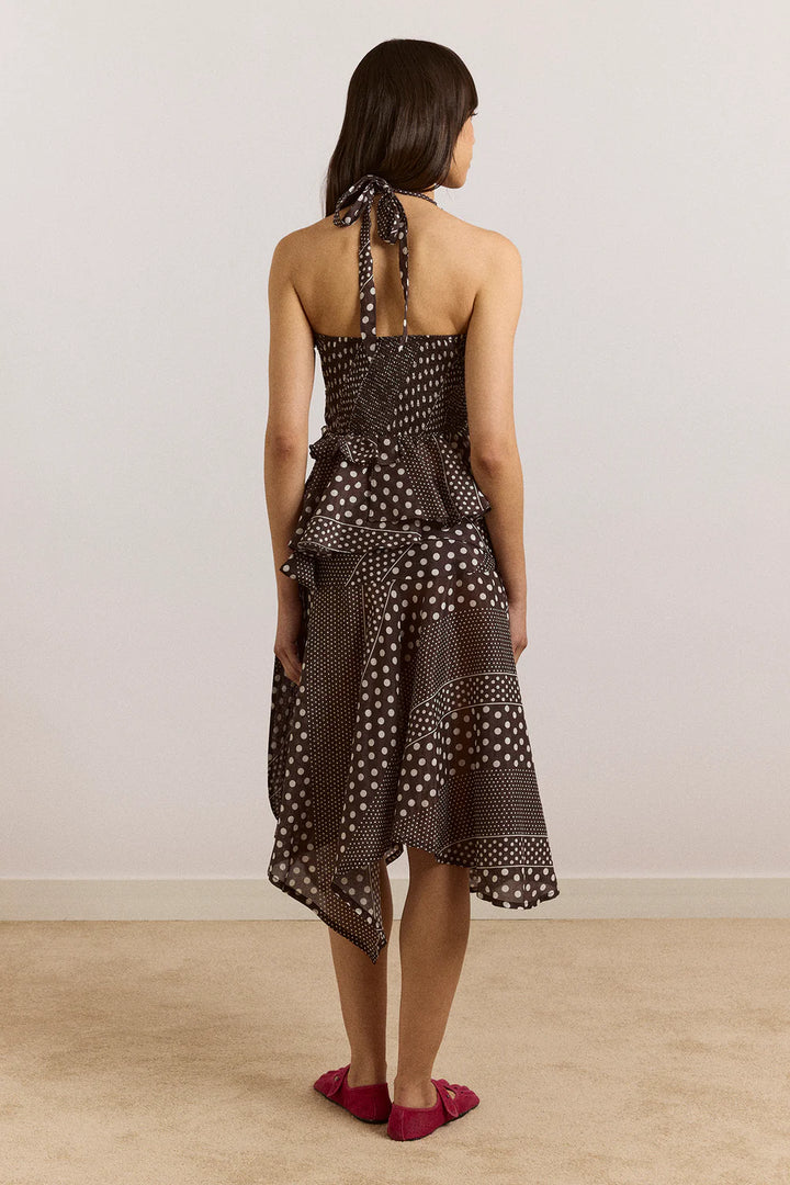 Leandra Halter cami Dark Brown Spot