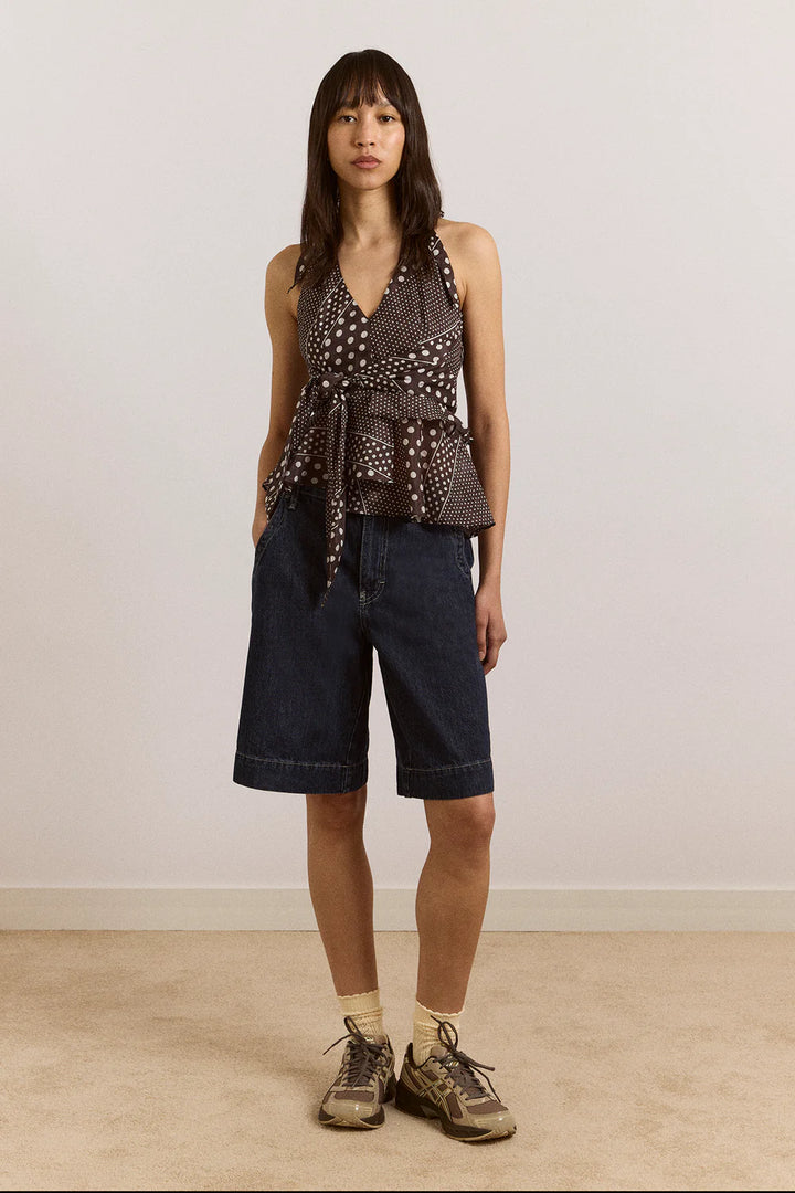 Leandra Halter cami Dark Brown Spot