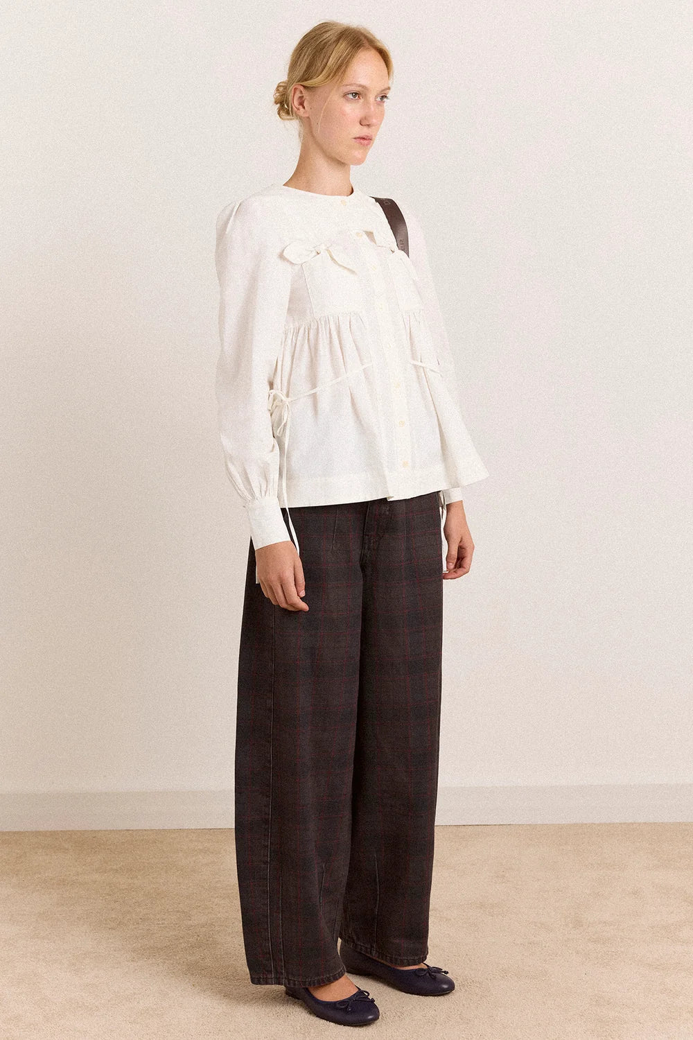 Lettie Bow Detail Blouse - White