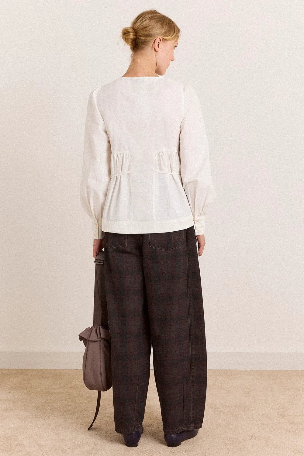 Lettie Bow Detail Blouse - White