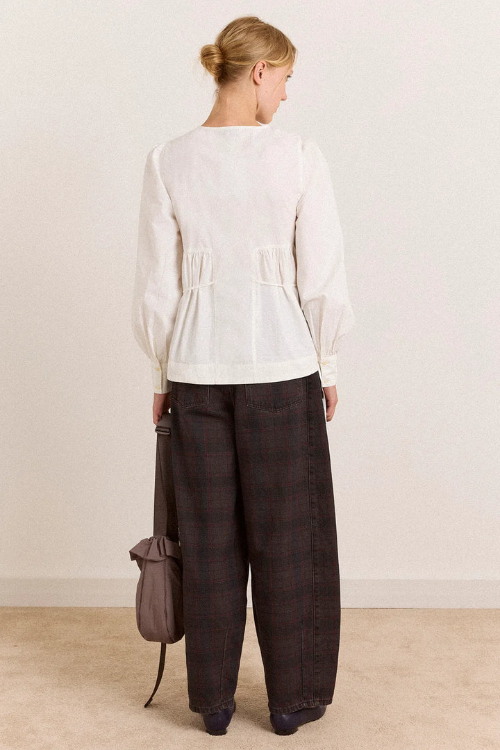 Lettie Bow Detail Blouse - White