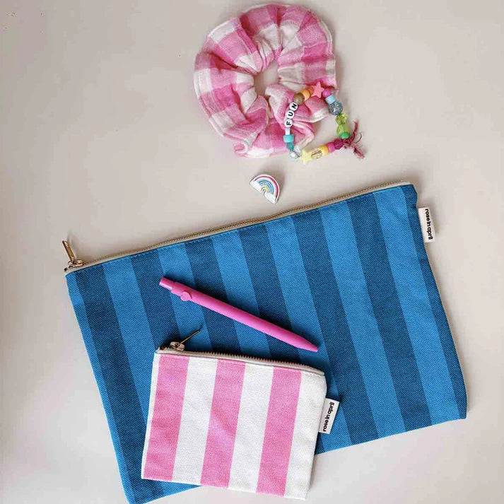 Lili Pouch Stripes - Tahitian/Capri Blue