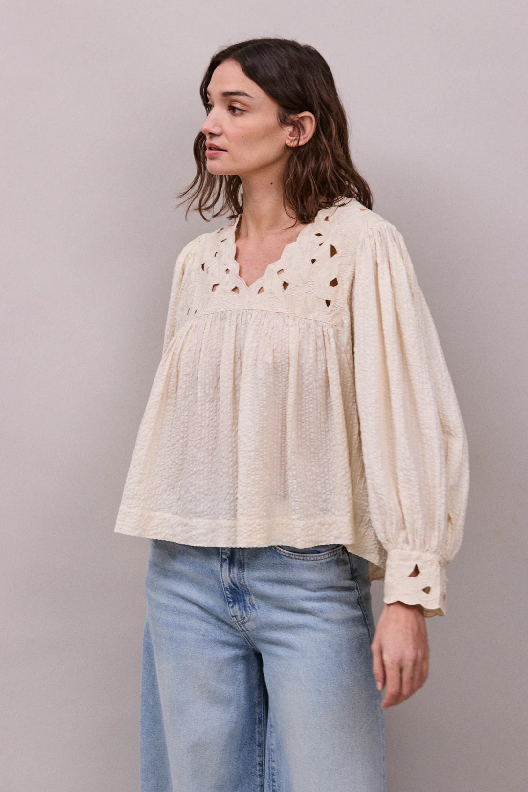 Lily Of The Valley Blouse - Oyster