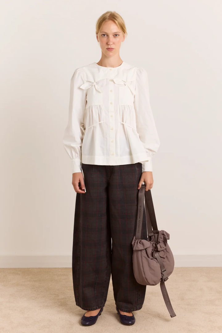 Lettie Bow Detail Blouse - White