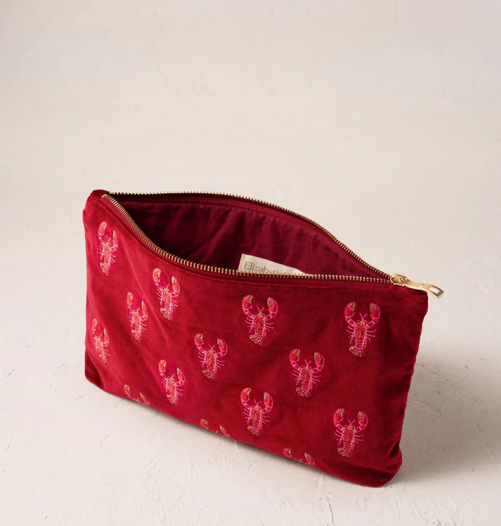 Lobster Velvet Everyday Pouch - Rouge