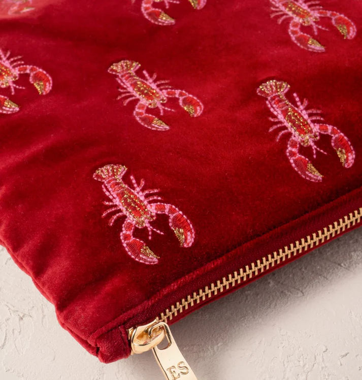 Lobster Velvet Everyday Pouch - Rouge