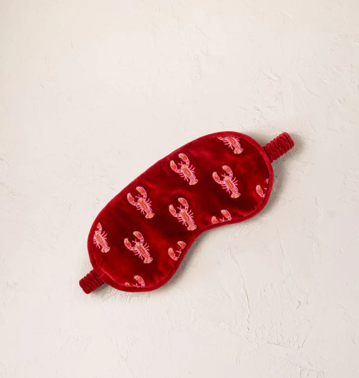 Lobster Velvet Eye Mask - Rouge