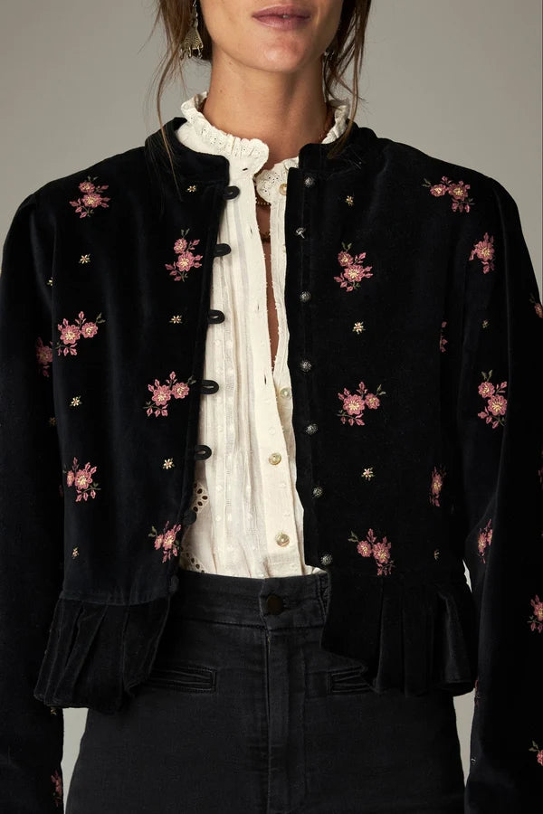 Versailles Antoinette Jacket - Night Roses