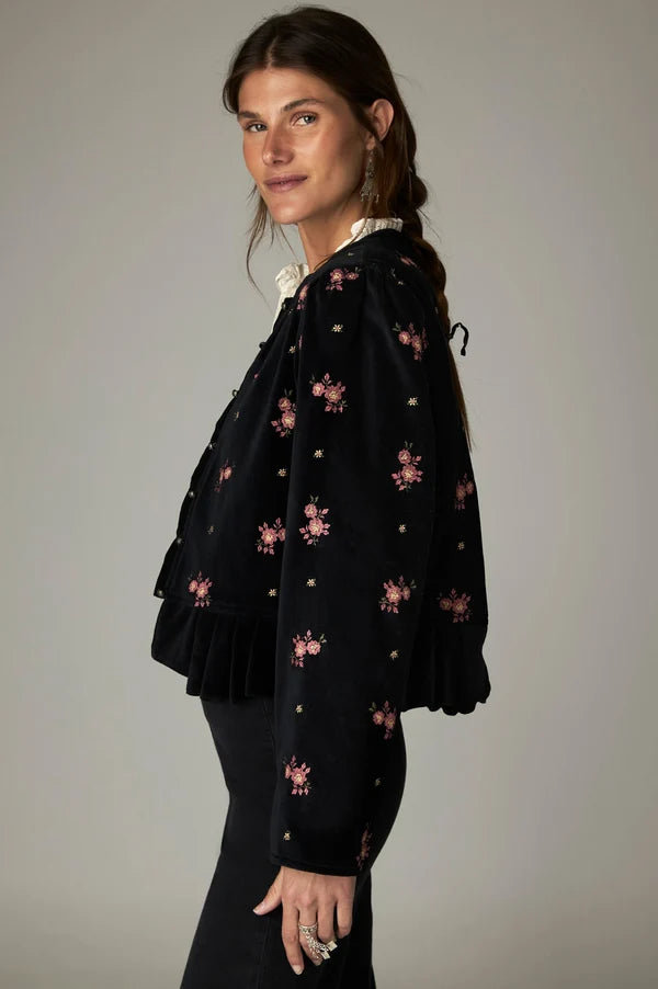 Versailles Antoinette Jacket - Night Roses