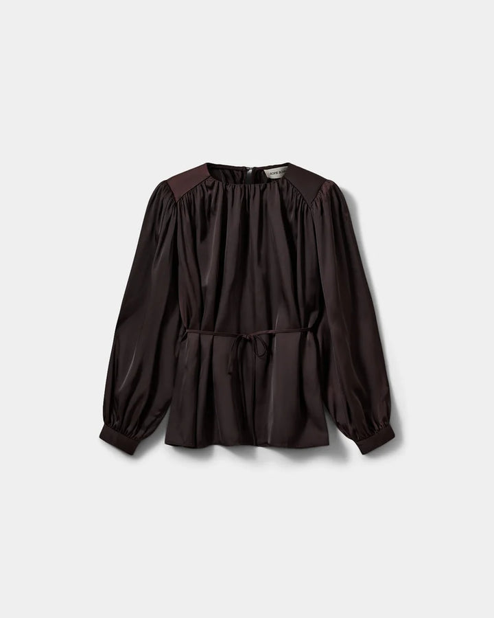 Martheasw Balloon Blouse - Dark Plum