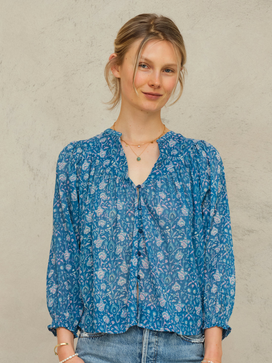 Myla Print Long Sleeve Top - Multi