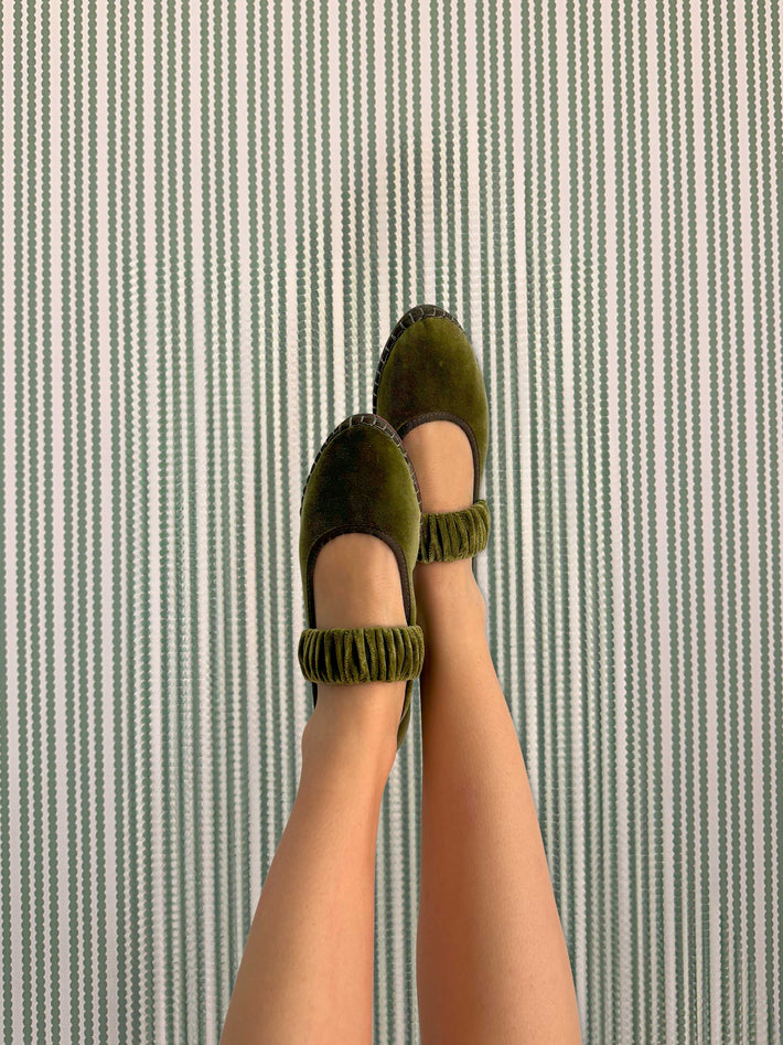 Mafalda Shoes Kaki velvet
